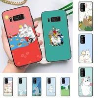 moomintroll cartoon cute phone case for samsung galaxy note10pro note20ultra cover for note20 note10lite m30s back coque
