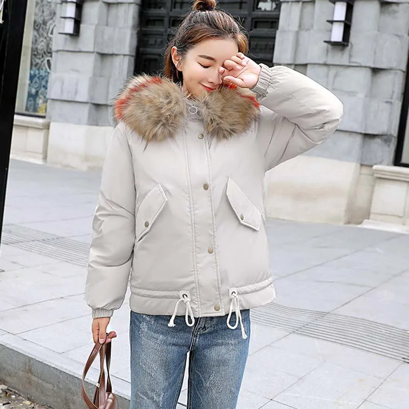 Женская куртка 2020 зимняя новая Хлопковая женская короткая теплая приталенная с