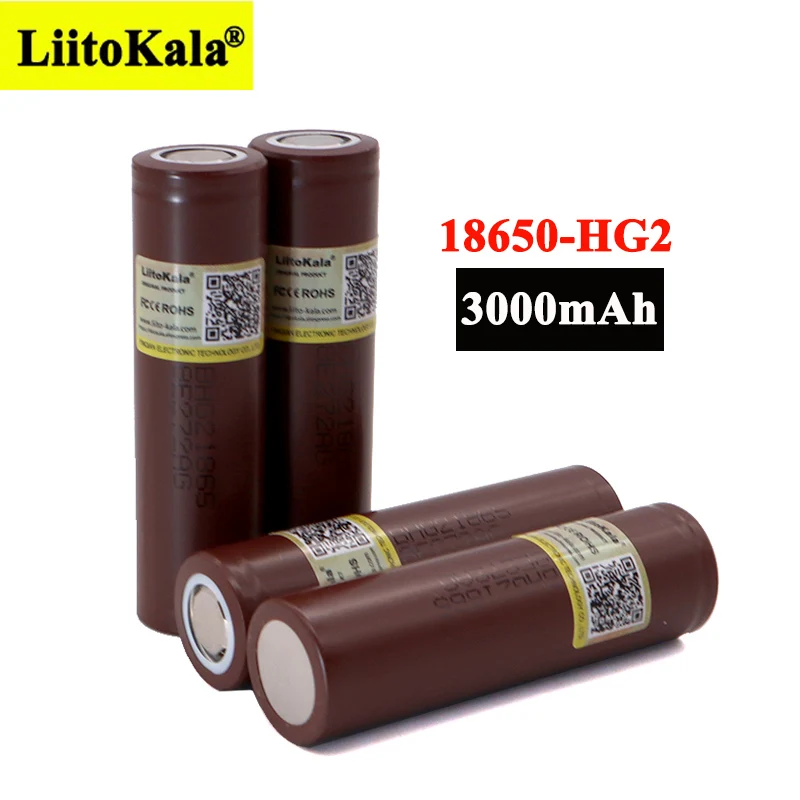 

2021 Liitokala New Original HG2 18650 3000mAh battery 18650HG2 3.6V discharge 20A dedicated For hg2 Power Rechargeable battery