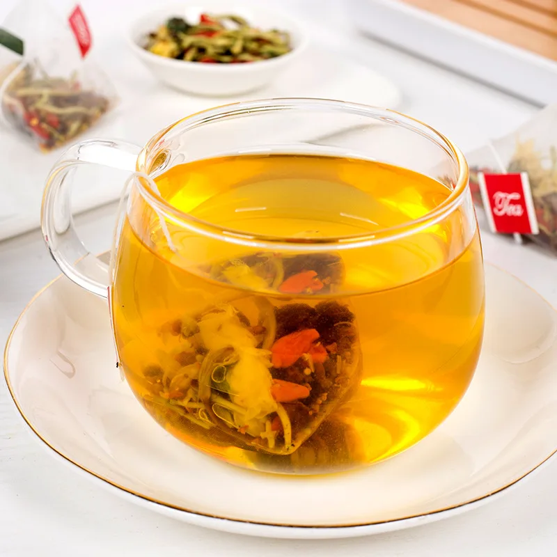 Чайный треугольный пакетик с хризантемами 50 г 10 небольших пакетиков цветами чай