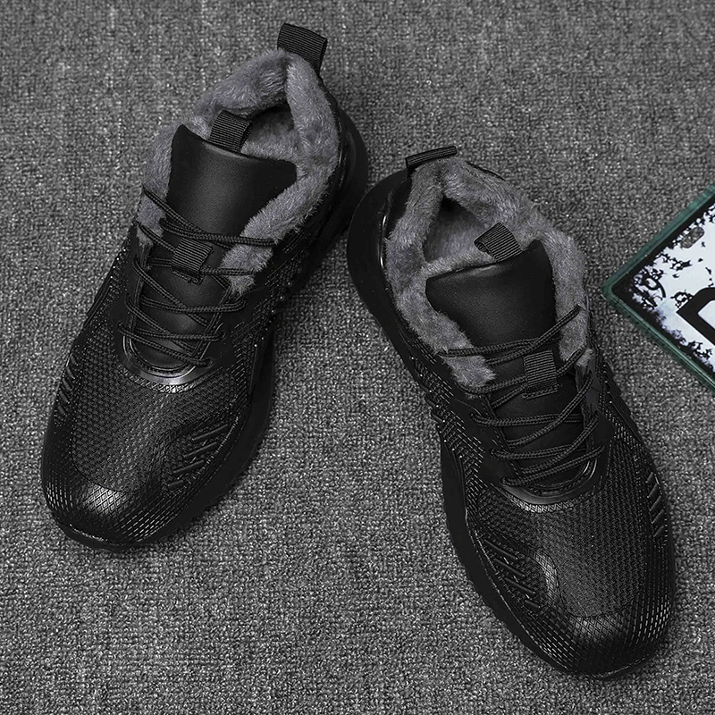 Зимние Для мужчин повседневная обувь кроссовки для ходьбы теплая Tenis Zapatos Большие