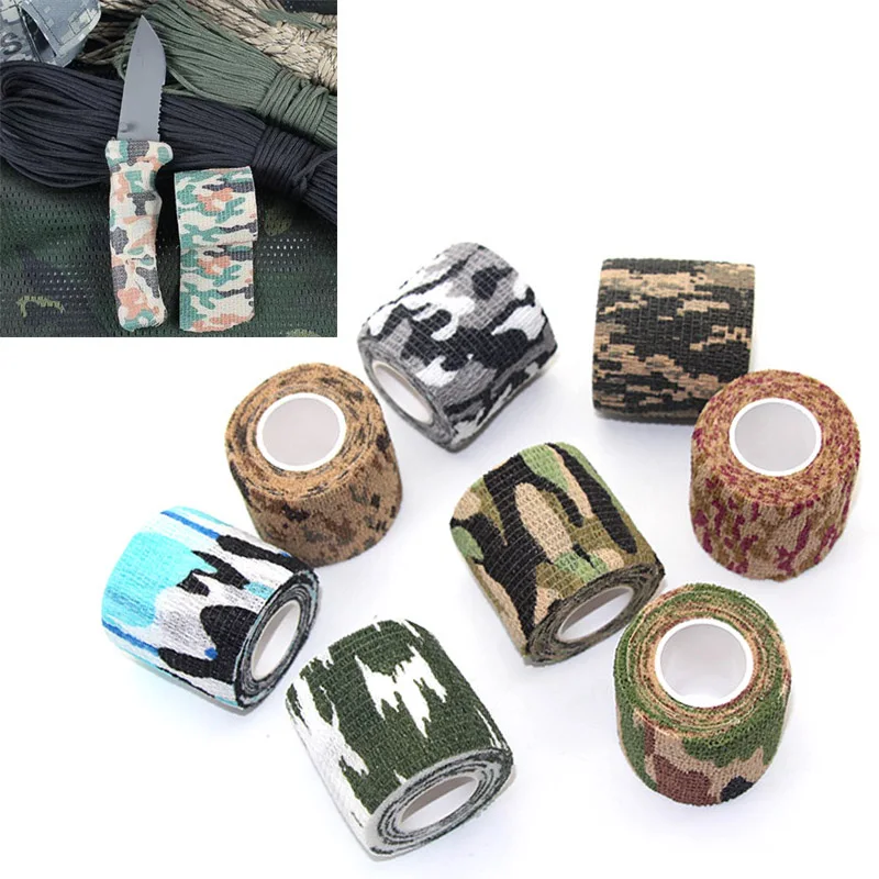

4.5m Camouflage Elastoplast Self Adhesive Protective Stretch Elastic Wrap Ankle Knee Finger Arm Bandage for Hunting Sports