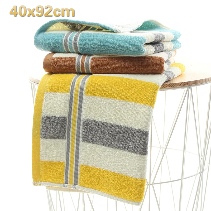 Cotton Color Stripe Long Travel Hotel Hostel Portable Washcloth Gym Yoga Running Large Towel Beach Sun Bath Towels Lovers Gift
