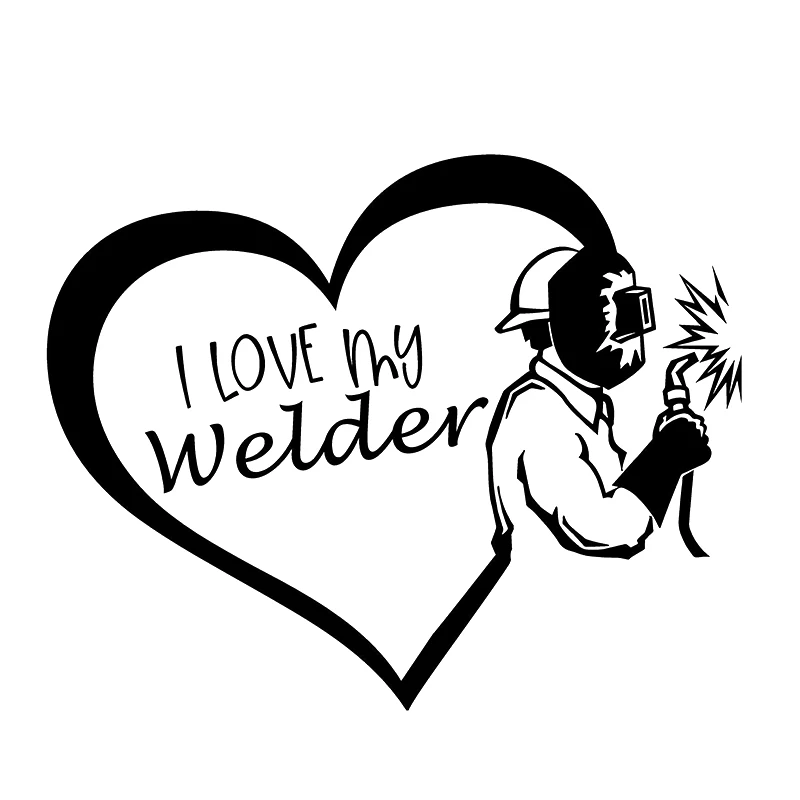 17*13 6 см Новый стиль Горячая Любовь мой сварочный виниловые наклейки-автомобиль