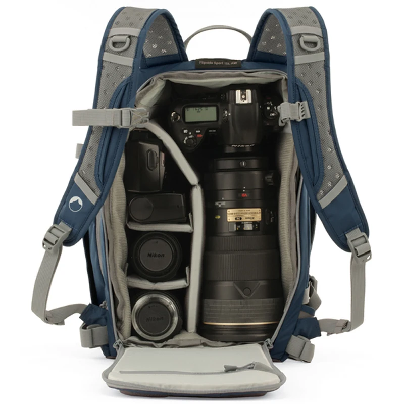 Оптовая продажа Lowepro подлинный (синий) Flipside Sport 15L AW DSLR сумка для фотокамеры рюкзак