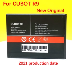 100% Новый оригинальный R 9 2600 мАч для мобильного телефона CUBOT R9 стандартная Высококачественная батарея + номер отслеживания
