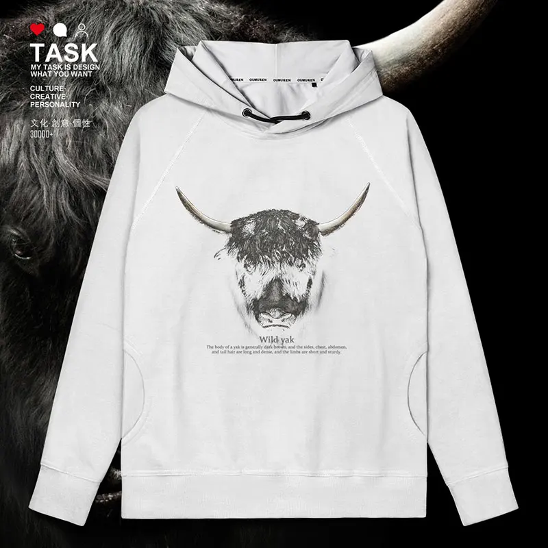 

Threedimensional animal highdefinition yak lifelike large mens hoodies new clothing tracksuit men long sleeve autumn clothes