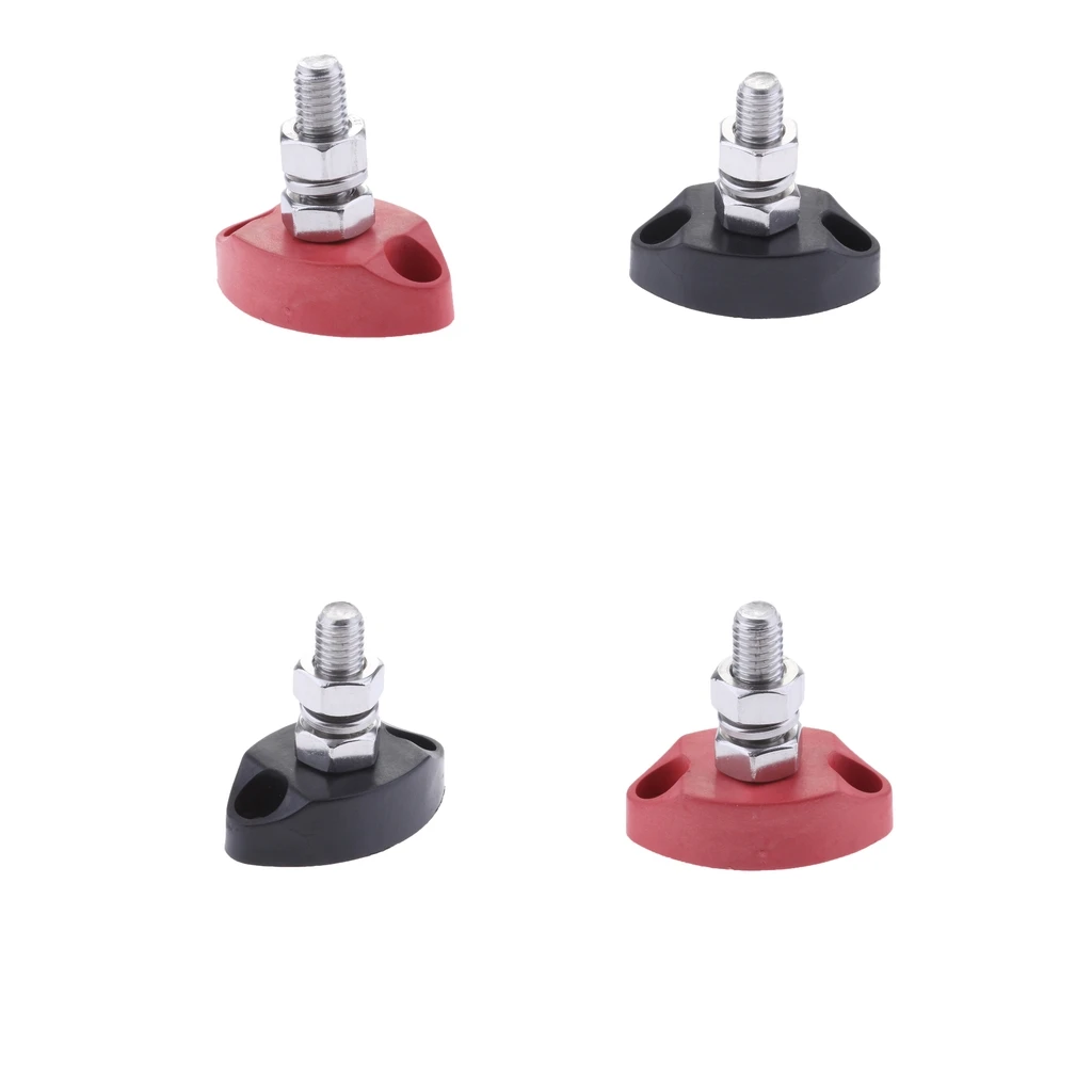 4 шт. Шпилька с положительной изоляцией блок питания 1/4 дюйма 6 мм (красный +