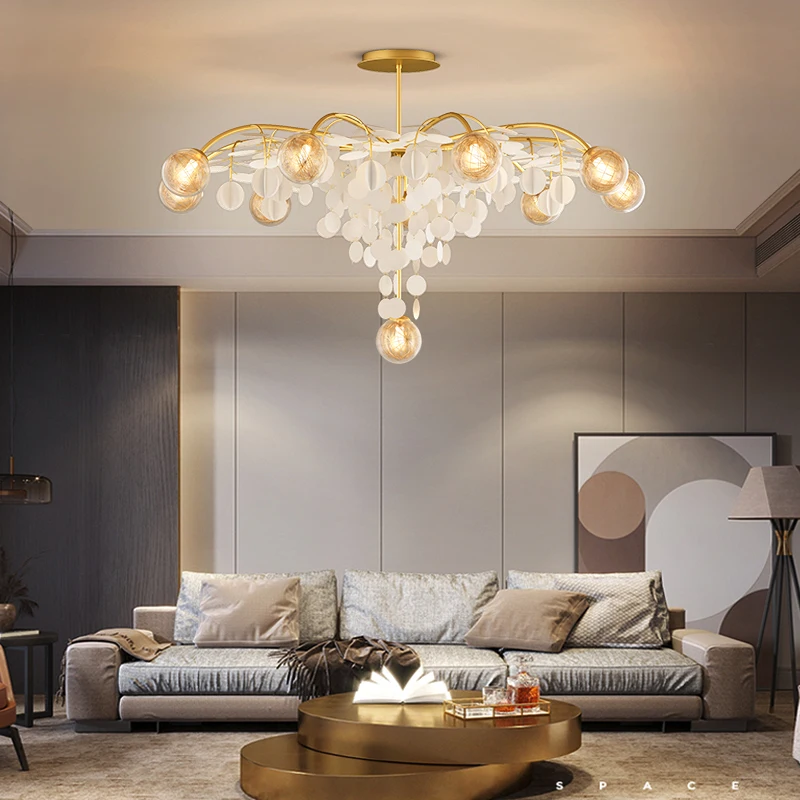 

Modern Ceiling Chandelier For Living Room Nordic Glass Ball Chandelier Lighting For Bedroom/Dinning Room Decoration Kitchen lamp