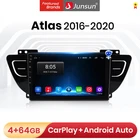 Магнитола Junsun V1 Pro, Мультимедийный проигрыватель с 4G Android 10,0, 4 Гб + 64 ГБ, GPS-навигацией для Geely Atlas NL-3, 2016-2020, no 2din