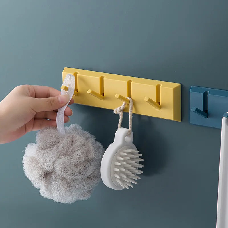 

Self Adhesive Towel Hooks Door Wall Mounted Hangers Hat Racks Keys Holder Bathroom Kitchen Accessories Home Decor