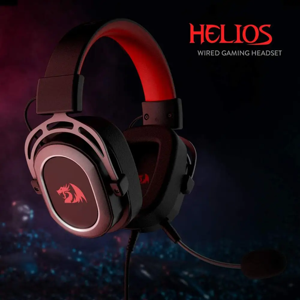 Проводная игровая гарнитура Redragon H710 Helios USB 7 1 объемный звук память поролоновые
