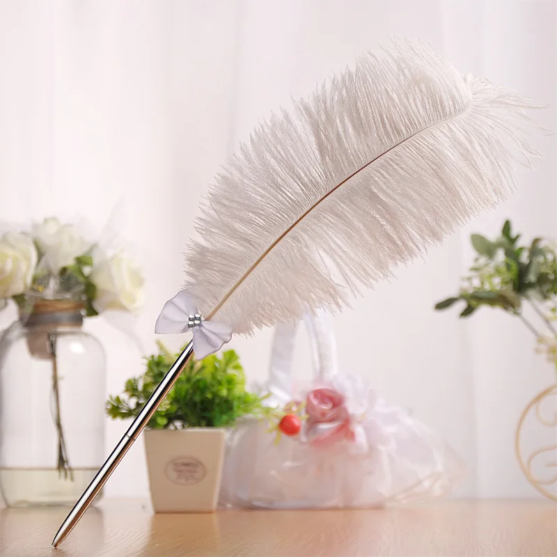 40 см перо для банкета гость бантик знак пера ручка свадебной вечеринки