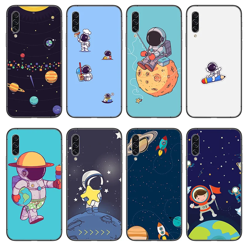 

Новый чехол для телефона с астронавтом для Samsung Galaxy S20 A71 30s 51 10 70 20 40 20s 31 10s A7 A8 2018, черный чехол