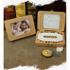 Деревянная детская коробка для зубов, органайзер для сбора молочных зубов, детская фоторамка, память на детскую коробку для хранения выпадающих зубов