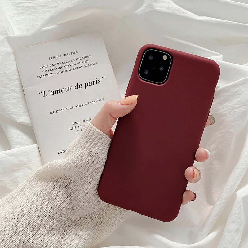 Мягкий силиконовый чехол для iphone 11 11Pro Max XS X XR 7 8 6 6s Plus матовый телефона