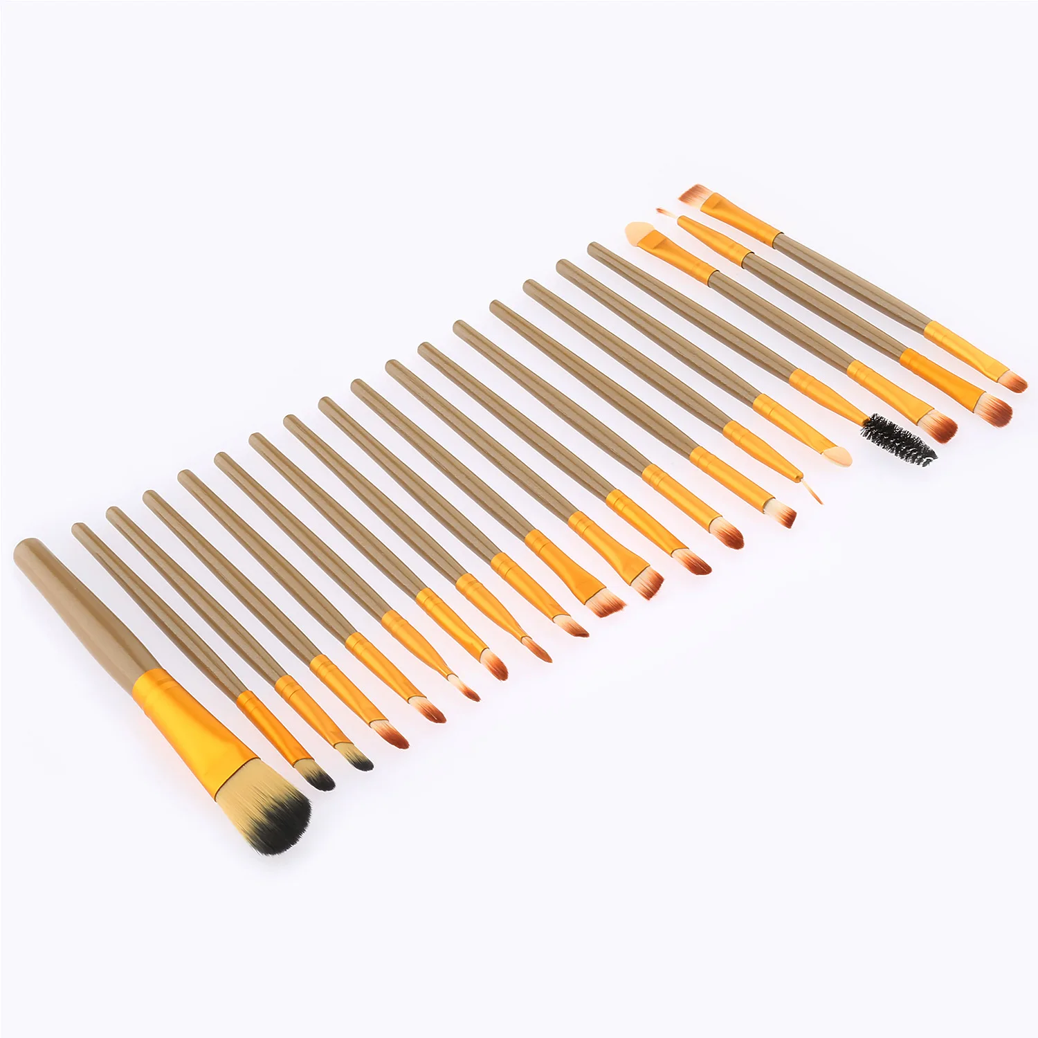 20 шт. коричневый золотой черный с деревянной ручкой Профессиональные кисти для