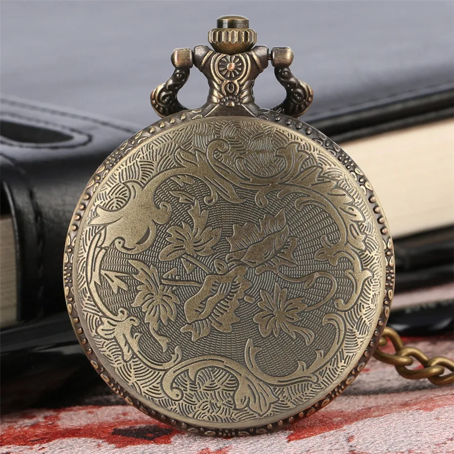 Дизайнерские кварцевые карманные часы с бронзовым китайским знаком зодиака