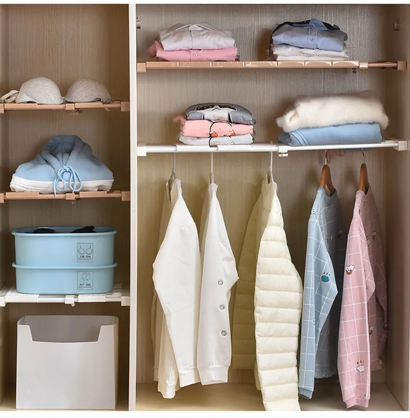 Регулируемый шкаф для одежды ванная кухонный Органайзер хранилище стойка