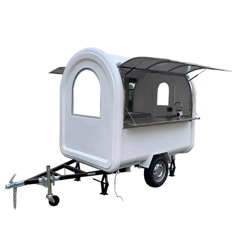 Hot sale snack street food trailer cart truck with double side opening and free shipping by sea | Бытовая техника