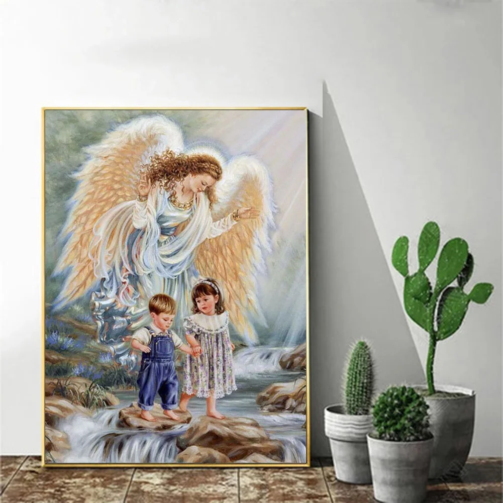 Картина с бриллиантами Ангел Девушка картина Иисус Вышивка крестиком Дева Мэри