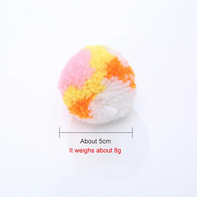 

Pet Cat Toy Colorful Wool Ball Handmade Bouncy Kitten Toys Plush Ball Bayberry Toy Play Ball Cat Toys Interactive Pet Supplies