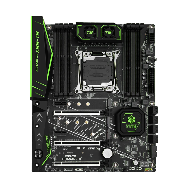 Материнская плата HUANANZHI X99 t8 с разъемом M.2 NVME NGFF Wi Fi USB 3 0 порты 8 * SATA3.0|Материнские