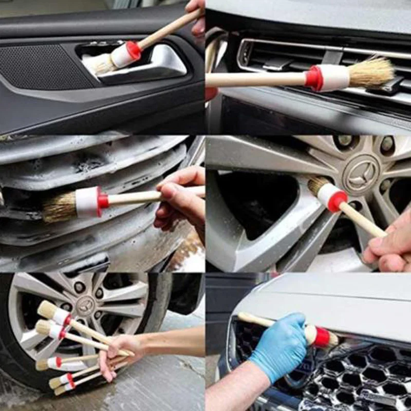 

New 11Pcs Car Detailing Brush Kit Soft Hair Auto Interior Wheel Cleaning Tool