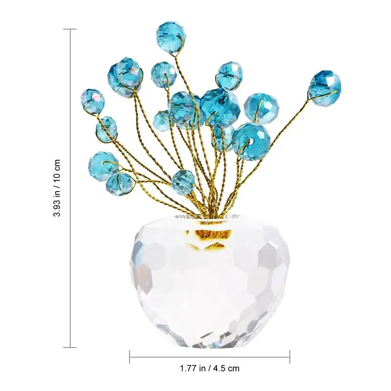 

1Pc Crystal Apple Tree Ornament Car Interior Fengshui Ornament Home Decoration
