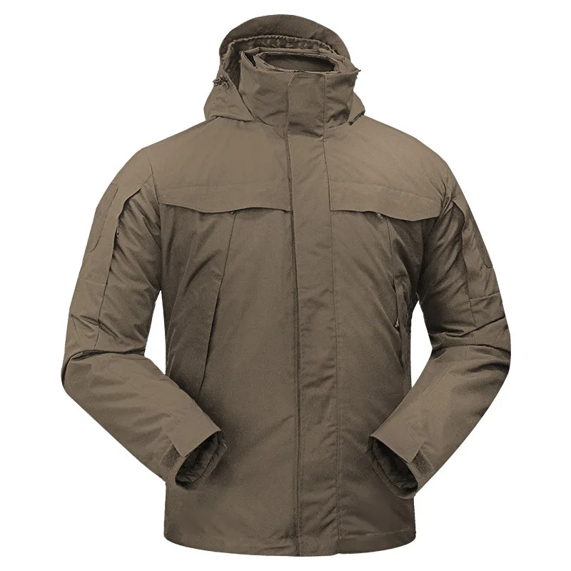 

Outdoor Men's 3 In 1 Detachable Warm Tactical Jacket Army Fans Training Hiking Riding Thermal Hoody Waterproof Windbreaker Coat