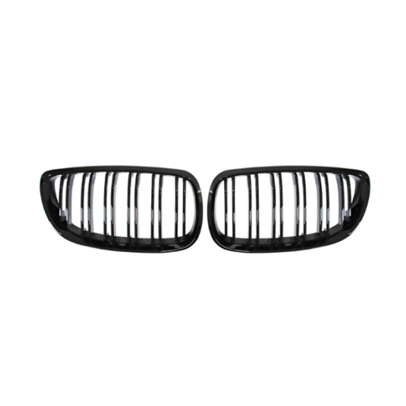 

For BMW 3 Series E92 2006-2009 Car Grill Guard Front Strips Grille Auto Accessories ABS Black Styling Cover Double Lines Net