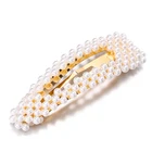 Заколка для волос женская, с жемчугом, элегантная, в Корейском стиле