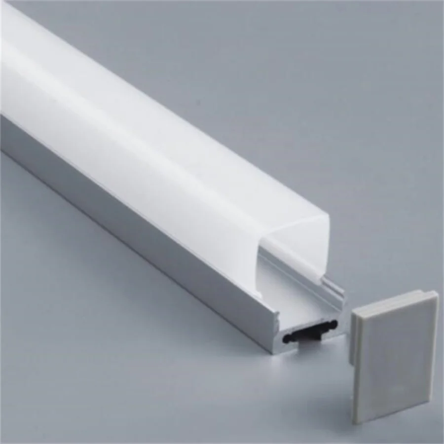 

YANGMIN Free Shipping 3.3ft/1M 20x27mm Silver U-Shape Internal Width 17mm LED Aluminum Channel System with Cover, End Caps