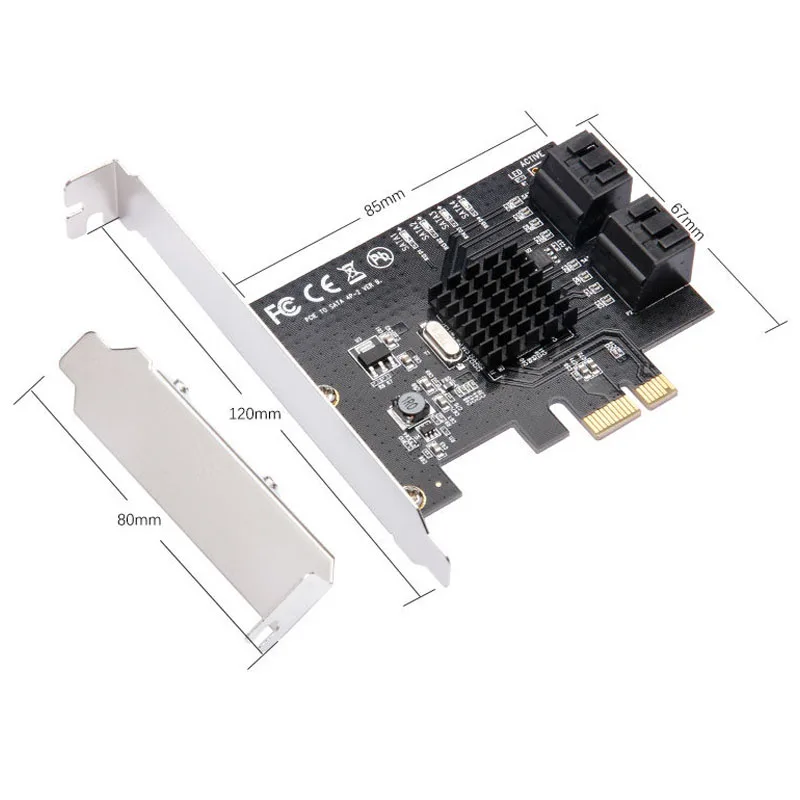 Расширительная карта Pci E 4 портовая расширения Sata 3 0 Raid 6G для порта s адаптер