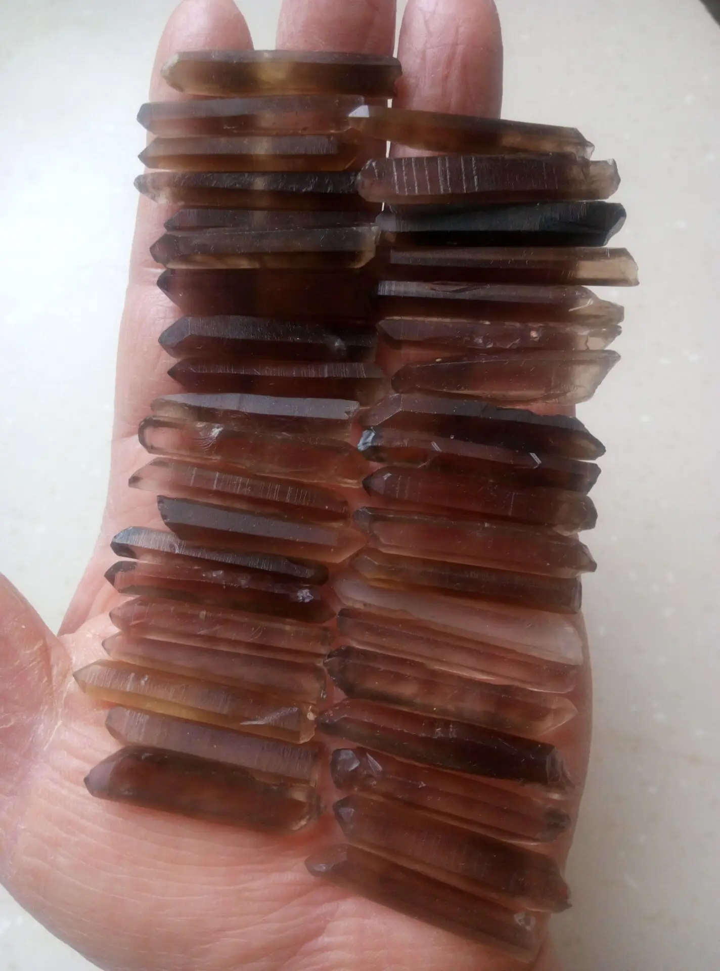 50 шт./партия маленькая палочка из натурального дымчатого кварца 40 г|Камни| |