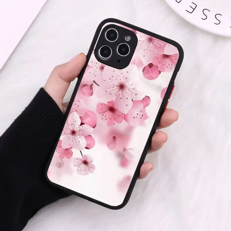 

Flower Rose Peony Phone Case Matte Transparent For iPhone 12 Mini 11 Pro XR XS Max 7 8 Plus