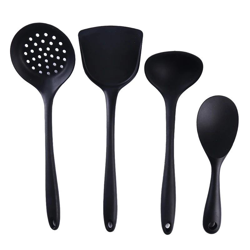 

4Pcs/set Silicone Kitchen Tools Cooking Spoon Spatula Scoop Rice Spoon Set Cooking Tools New Kitchen Accessories Keukenhulpjes