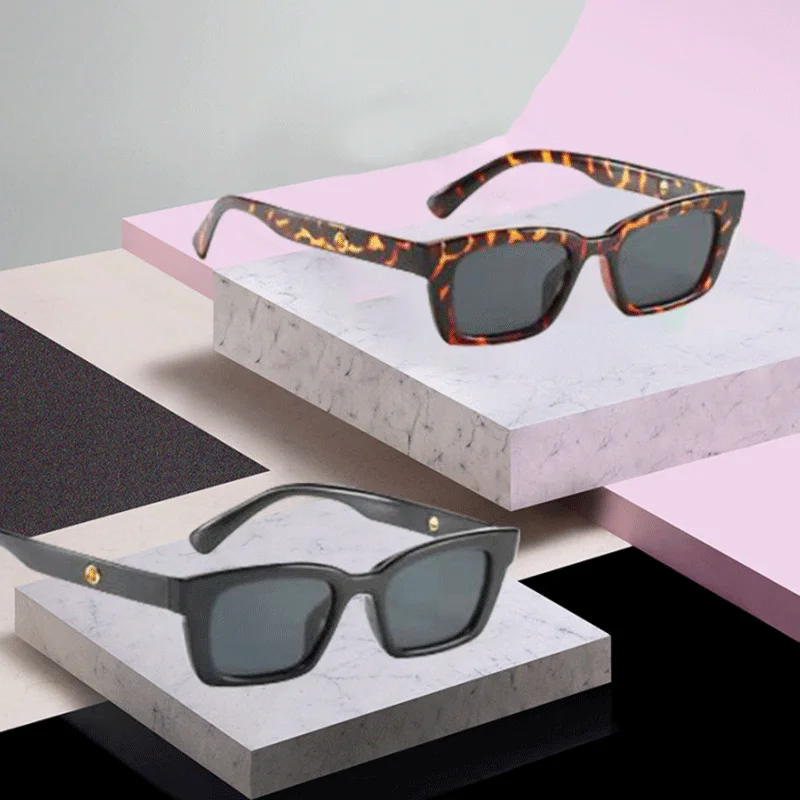 2 шт солнцезащитные очки Новые черные Дженни леопардовые Маленькая оправа