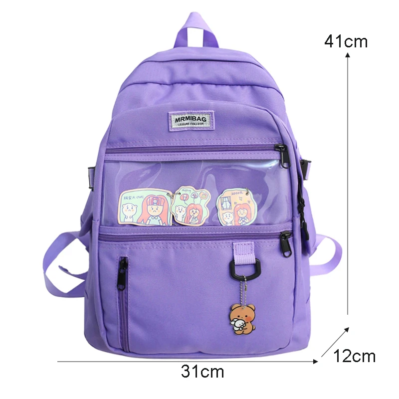 

2021 New Female Oxford Waterproof Backpack College Style Schoolbag For Teenage Girls Cute Harajuku Travel Women Backpack Bookbag