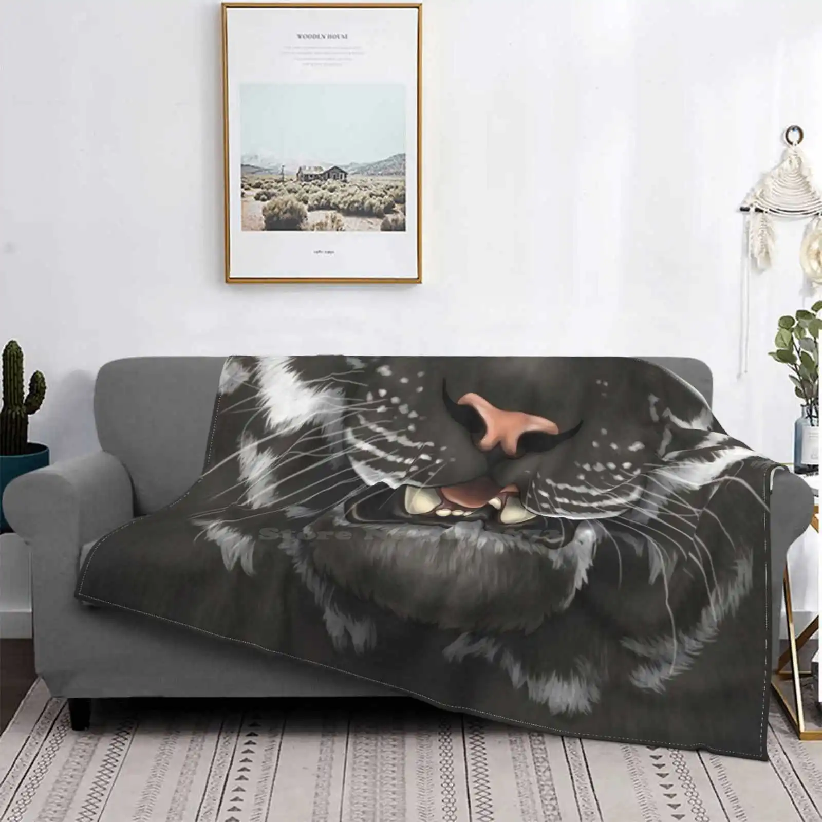 Инвертированное лицо тигра новейшее супермягкое теплое легкое тонкое одеяло