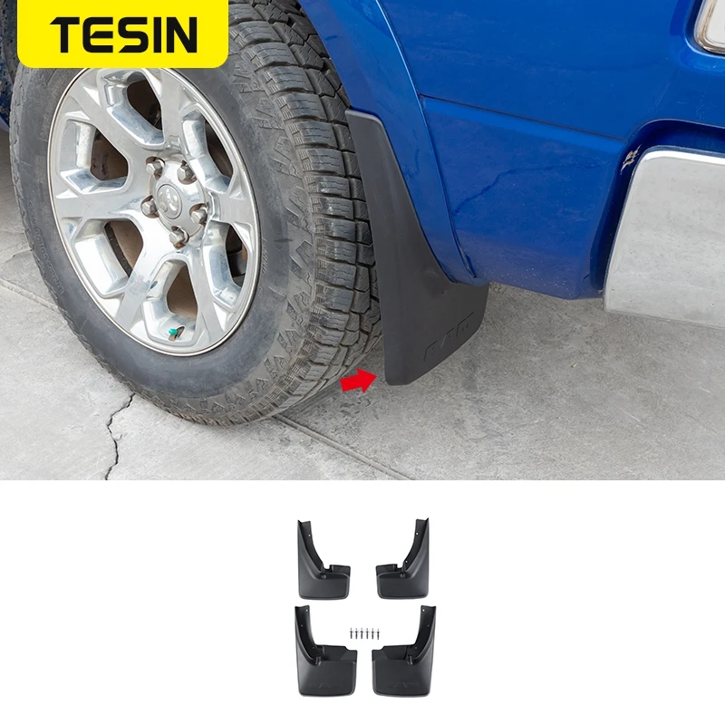 

TESIN Mudguards for Dodge Ram 1500 2009-2018 Mud Guards ABS Car Exterior Protect Decoration Splash Flaps Fenders Car Accessories