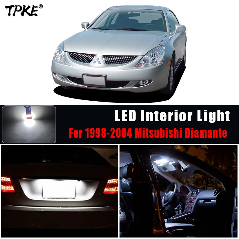 TPKE 12X белые светодиодные лампы комплект для внутренней упаковки 1998 2004 Mitsubishi со