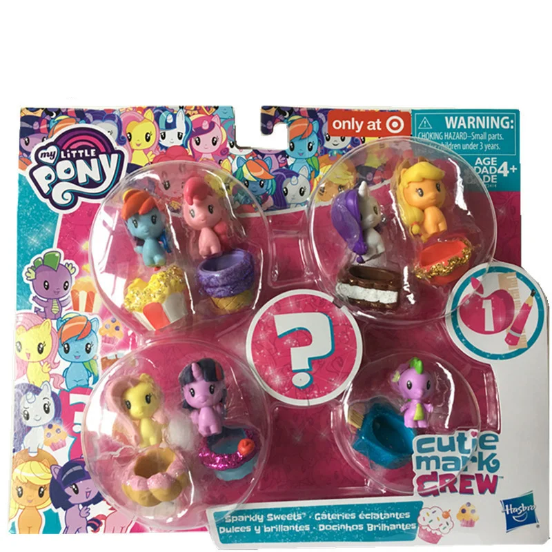 

Hasbro Genuine My Little Pony Q Version Rainbow Dash Pinkie Pie Rarity Applejack Fluttershy Twilight Sparkle Spike Girl Toys