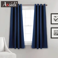 solid blackout short curtains for window living room bedroom kitchen small curtains drapes shading blinds cortinas rideaux