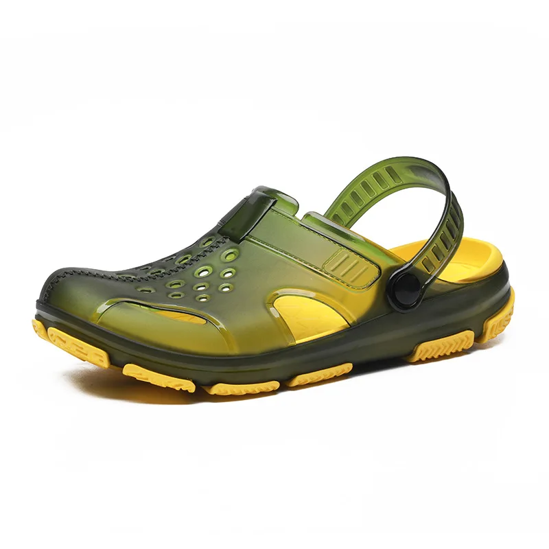 

New Fashion Sandals Men Clogs Slippers Soft Bottom Beach Sandals Men Clog Sandals Comfortable Breathable Ankle-Wrap EVA69