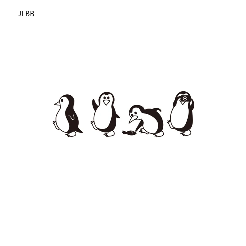 Милый маленький настенная с пингвином стикеры домашний декор детской комнаты