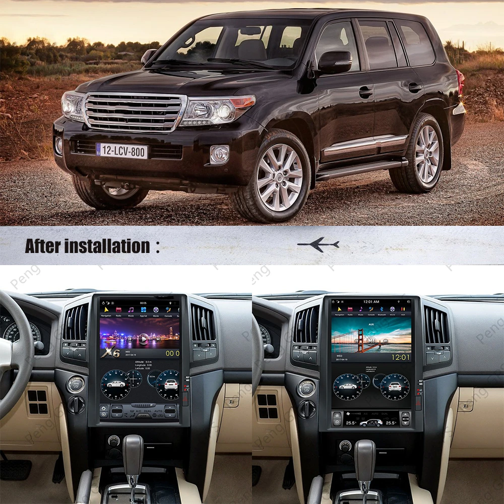 Для TOYOTA Land Cruiser LC200 2008 - 2015 Android Радио Аудио Автомобильный мультимедийный плеер