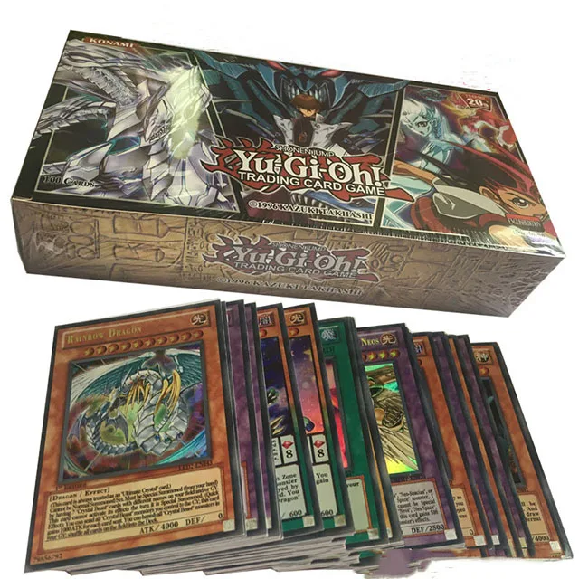 60 шт./компл. Yugioh Редкие флеш-карты Yu Gi Oh игровые бумажные карты детские игрушки для девочек и мальчиков коллекция Yu-Gi-Oh карты Рождественский подарок с коробкой - Цвет: 100 pcs