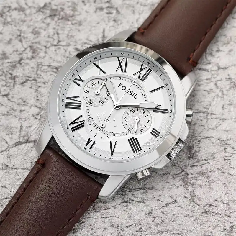 

fossil Luxury Brand Mens AAA Watch Fashion Brand Mechanical watch Mens Chronograph Sports Watches with Leather Strap