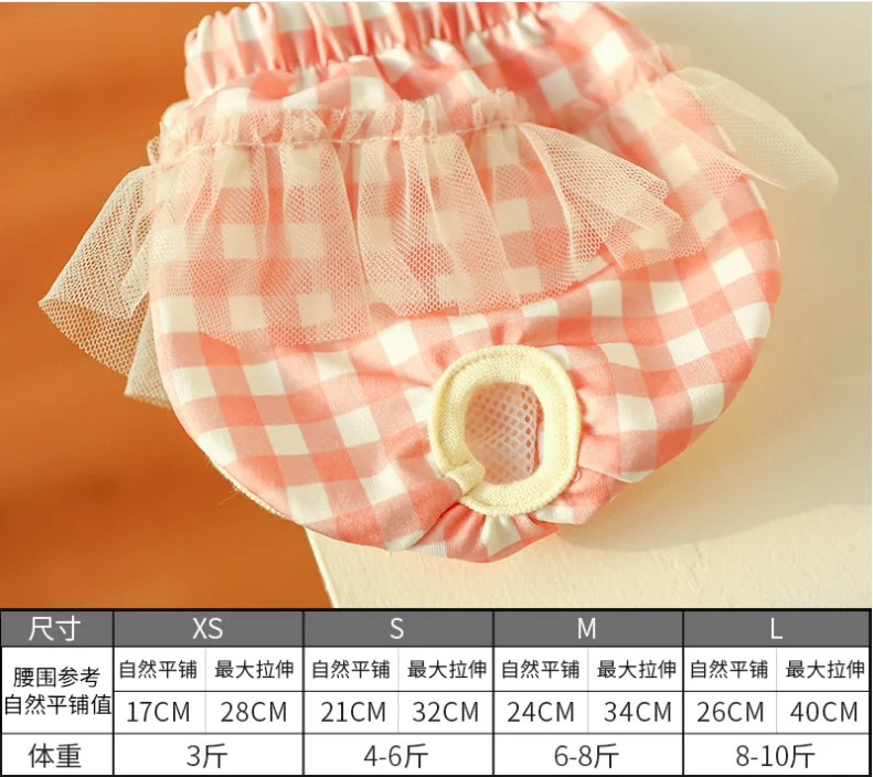 

1 шт., хлопковые физиологические штаны, шорты для собак, нижнее белье для кошек, милые подгузники с кружевными краями, бриллианты, распродажа ...